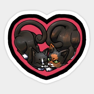 Tetra and Butters Heart Sticker